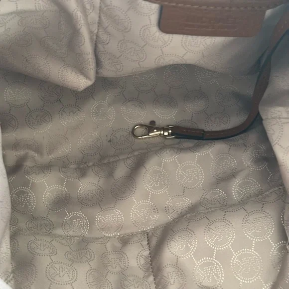 Michael Kors Tan Leather Satchel with Gold Accents - Picture 9 of 16